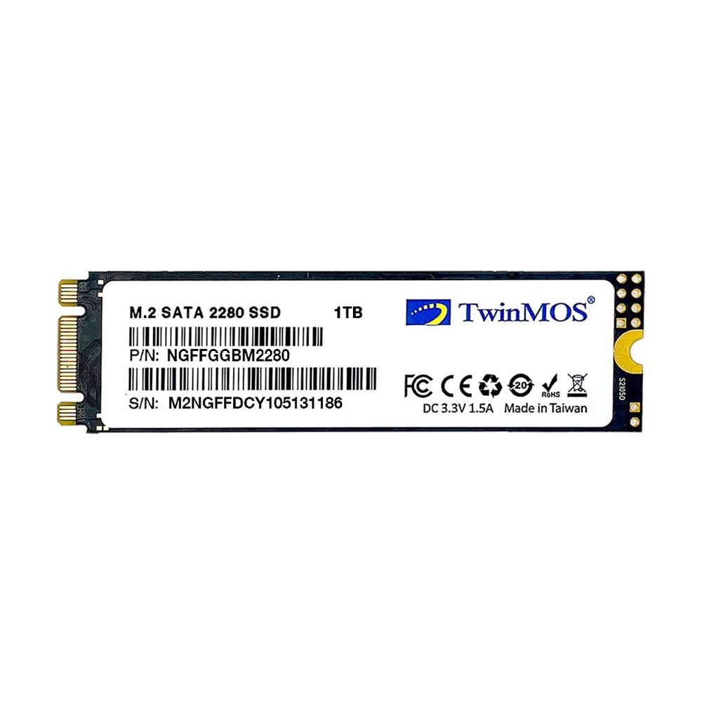 TwinMOS NGFFGGBM2280, 1TB, M.2 SATA, 580-550Mb/s, SSD