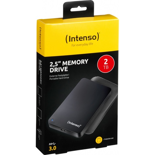 INTENSO 6023580, 2TB, 2.5", USB3.0, Taşınabilir, Harici HDD, Siyah