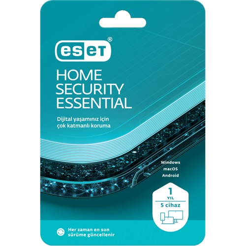 ESET HOME SECURITY ESSENTIAL 5 Kullanıcı, 1 YIL, BOX
