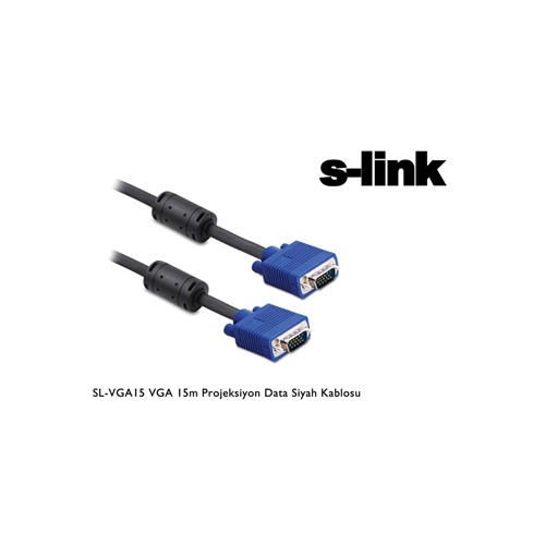 S-LINK SL-VGA15, 15Pin, İki Ucu Erkek, 15mt, VGA Kablosu