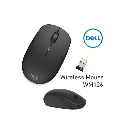 DELL WM126-BK, PDELL-570-AAMH, USB Nano, 2.4G Kablosuz, 1000dpi, Optik, 3 Tuşlu, 12ay Pil Ömrü, Siyah Mouse